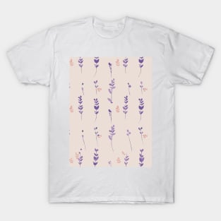 Floral Pattern Minimalistic: Contemporary Blossom Art T-Shirt